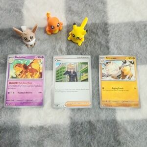 Pokemon Paldean Fates Card Lot Dachsbun 039/091 Clive 078/091 Primeape 046/091